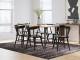 Gretlynn Black/Natural Dining Set from Ella Furniture