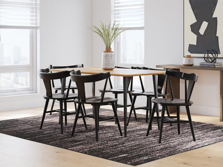 Gretlynn Black/Natural Dining Set from Ella Furniture
