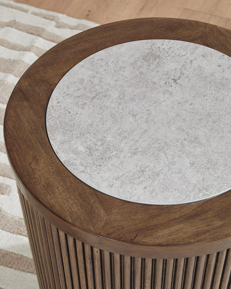Hadonna Brown End Table detail view