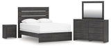 Hollivern Dark Gray Panel Bedroom Set from Ella Furniture