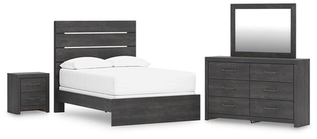 Hollivern Dark Gray Panel Bedroom Set view 3