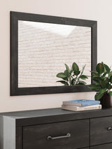 Hollivern Dark Gray Panel Bedroom Set detail view