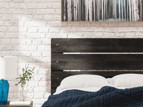 Hollivern Dark Gray Panel Bedroom Set Twin 3: Bed, Dresser, Mirror from Ella Furniture