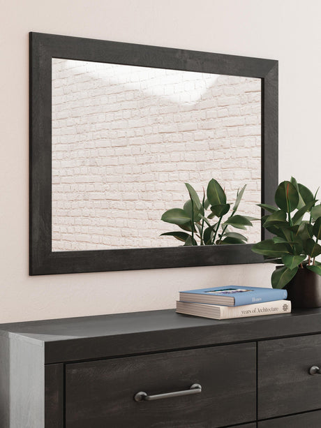 Hollivern Dark Gray Panel Storage Bedroom Set 2 detail view