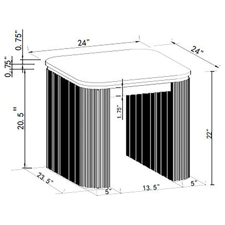 HP0426 End Table  Charcoal view 7