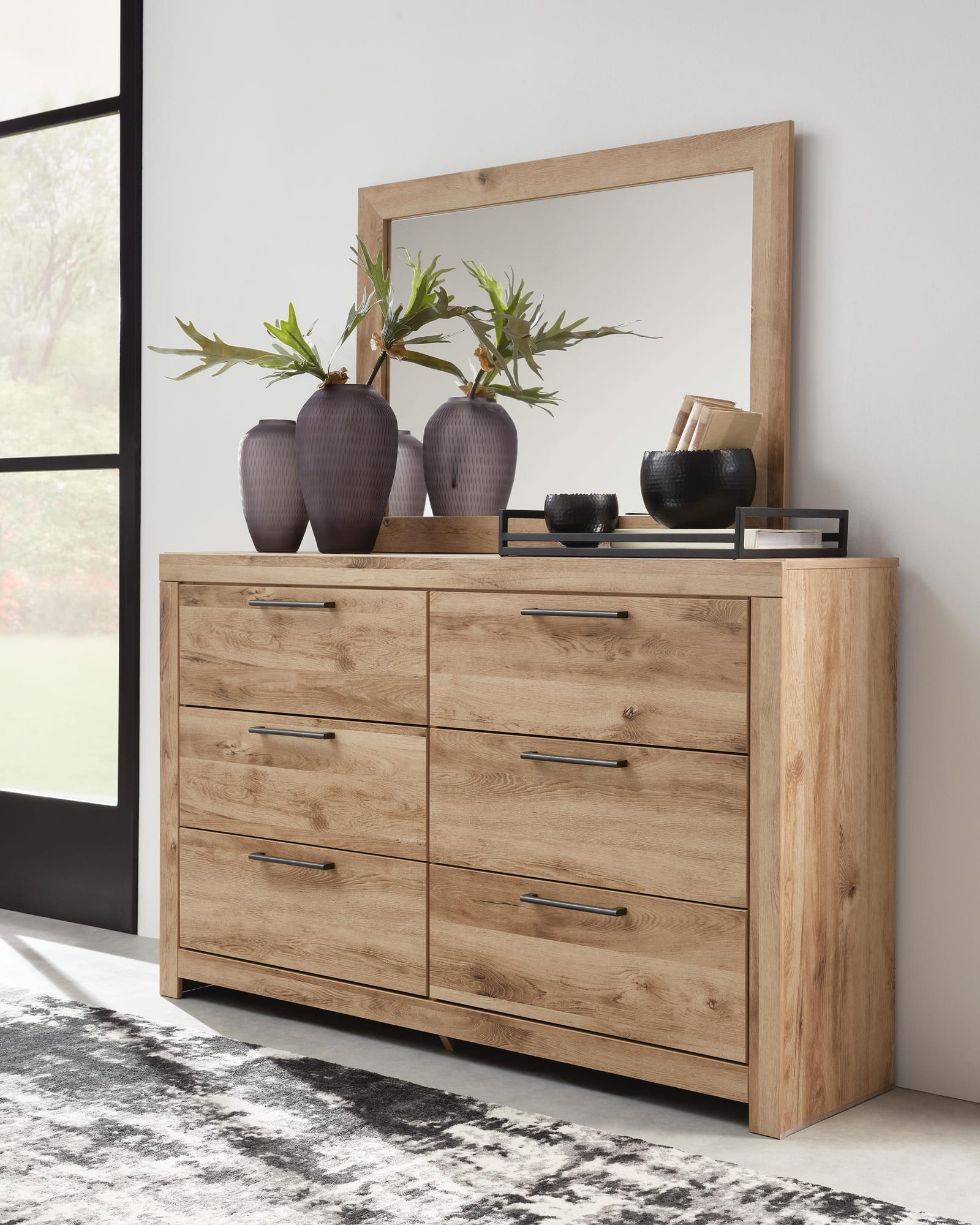 Hyanna Tan Brown Panel Storage Bedroom Set view 2