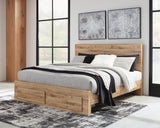 Hyanna Tan Brown Panel Storage Bedroom Set view 6
