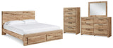 Hyanna Tan Brown Panel Storage Bedroom Set view 18