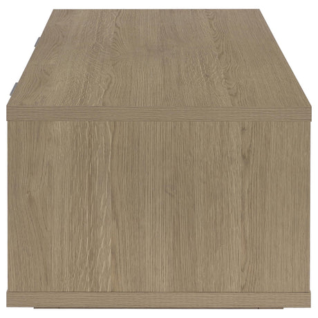 Ingram 2-Drawer Rectangular Coffee Table with Open Shelf Latte view 9