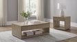 Ingram 2-Piece Coffee and End Table Set with Storage Latte from Ella Furniture