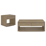 Ingram 2-Piece Coffee and End Table Set with Storage Latte view 2