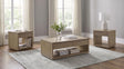 Ingram 3-Piece Coffee and End Table Set with Storage Latte from Ella Furniture