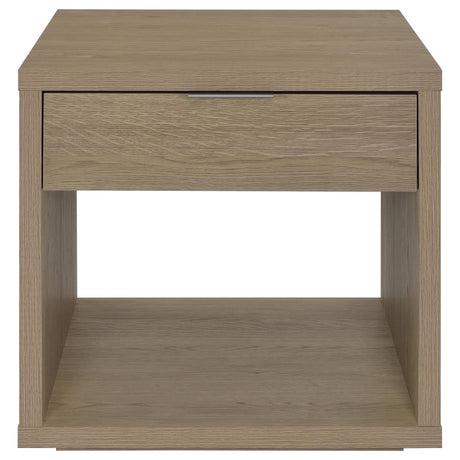 Ingram 3-Piece Coffee and End Table Set with Storage Latte view 5