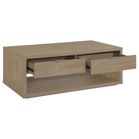 Ingram 3-Piece Coffee and End Table Set with Storage Latte view 9