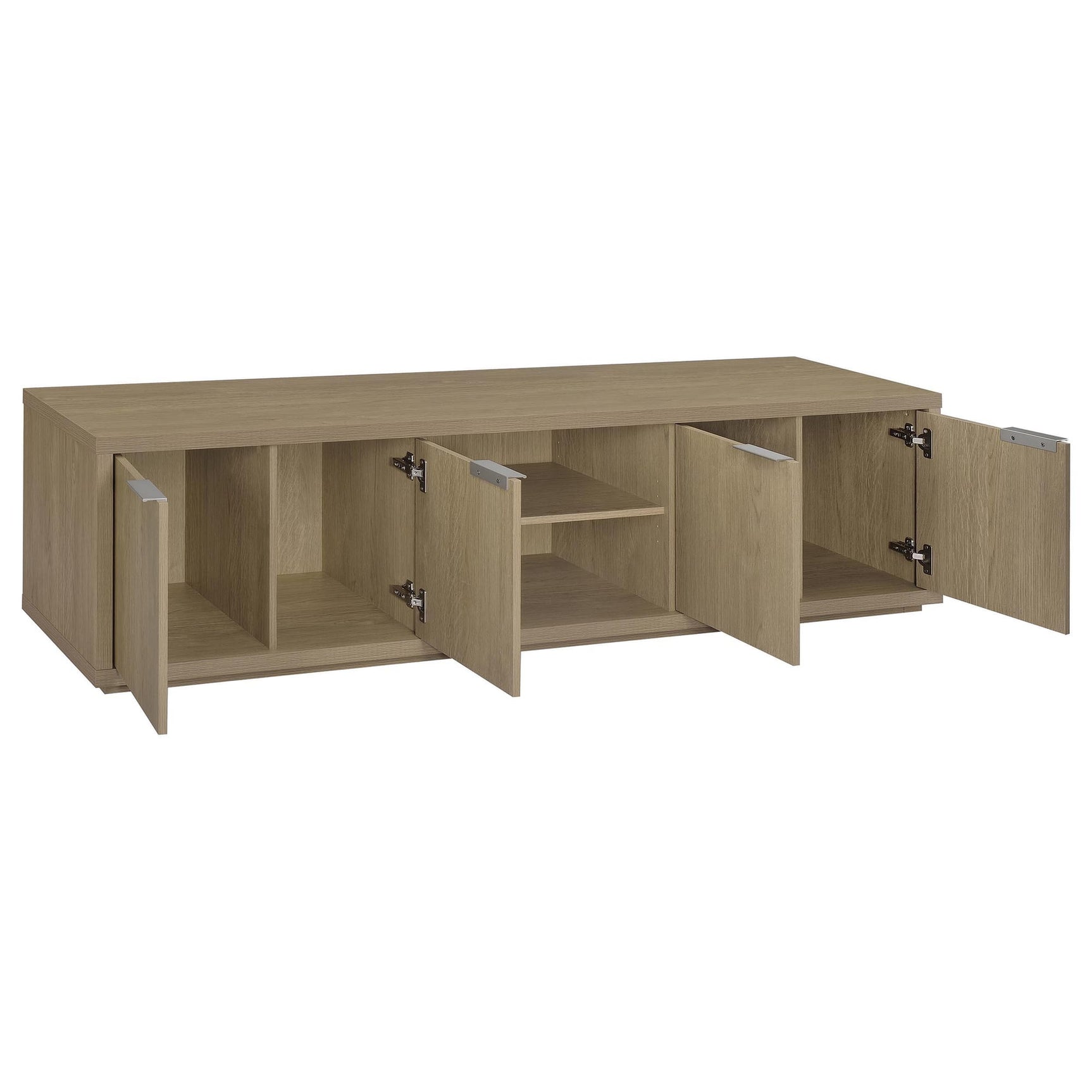 Ingram 4-Door TV Stand for TVs up to 85 Inches Latte view 2