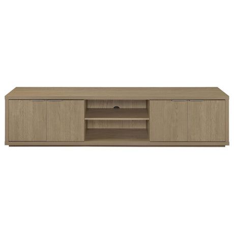 Ingram 4-Door TV Stand for TVs up to 85 Inches Latte view 3