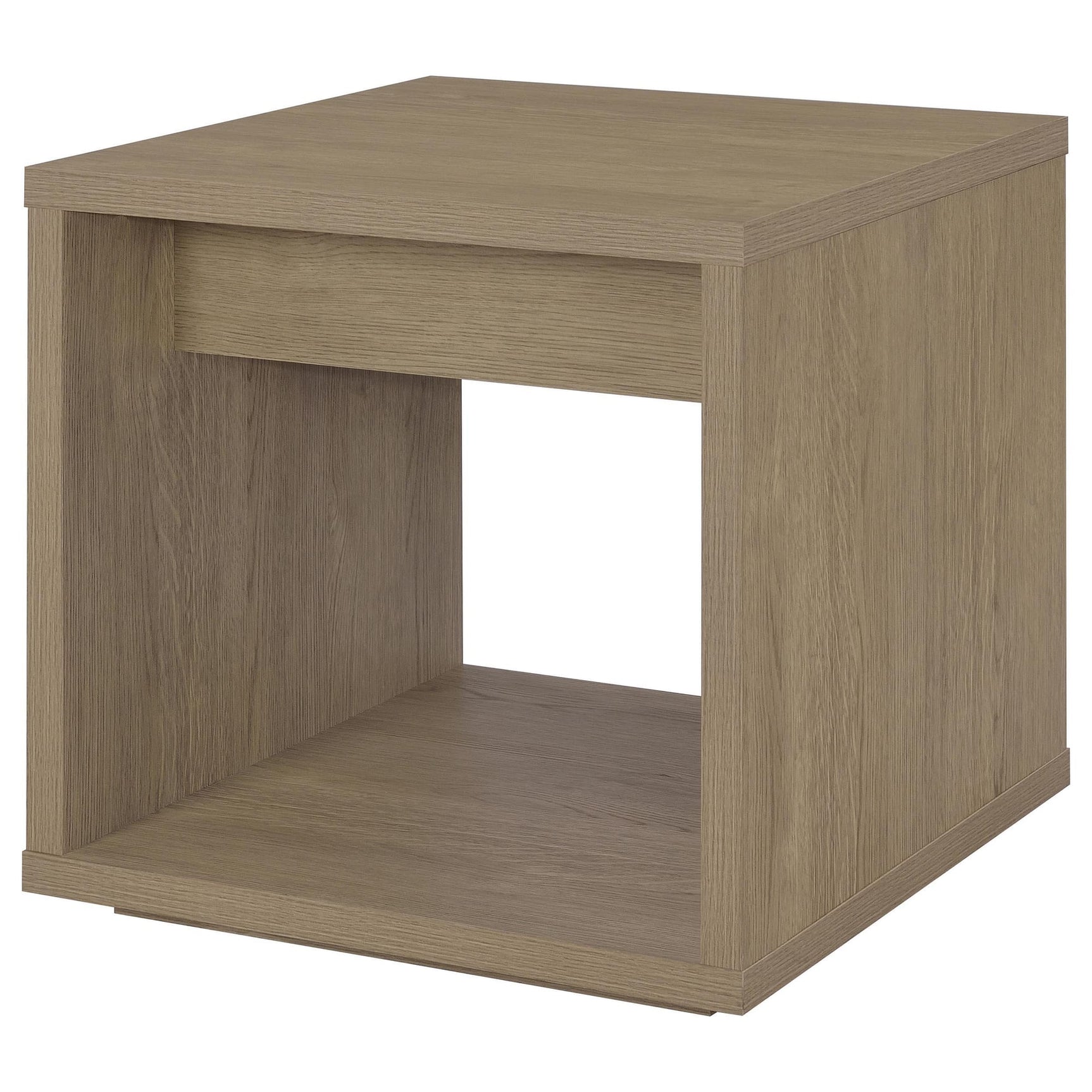 Ingram Square End Table with Drawer and Open Shelf Latte view 8