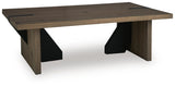 Kandinew Light Brown Coffee Table angled view