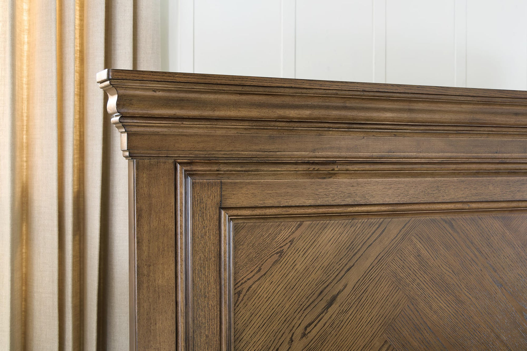 Karallin Medium Brown King Panel Storage Bed detail view