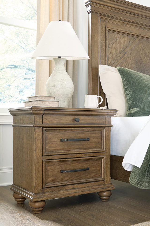 Karallin Medium Brown Nightstand from Ella Furniture