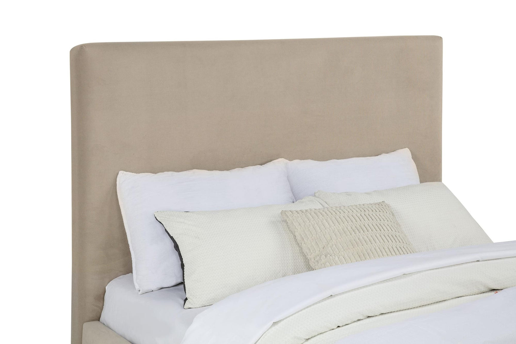 Knox Queen Fabric Upholstered Platform Bed Khaki view 6