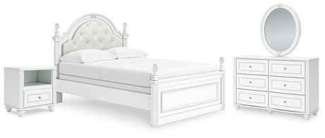 Kozlani White Upholstered Panel Bedroom Set from Ella Furniture