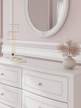 Kozlani White Upholstered Panel Storage Bedroom Set detail view
