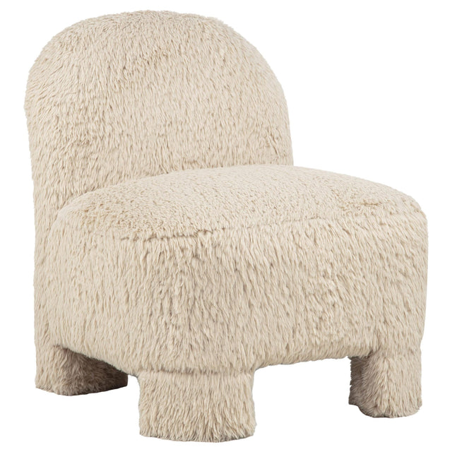 Lacombe Faux Fur Accent Chair Latte from Ella Furniture