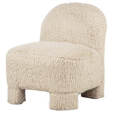 Lacombe Faux Fur Accent Chair Latte view 3