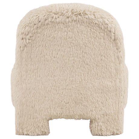 Lacombe Faux Fur Accent Chair Latte view 6