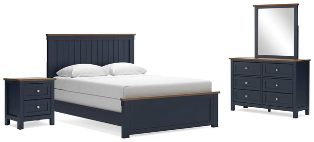 Landocken Brown/Blue Panel Bedroom Set from Ella Furniture