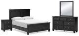 Lanolee Black Panel Bedroom Set from Ella Furniture