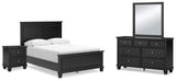 Lanolee Black Panel Bedroom Set view 2