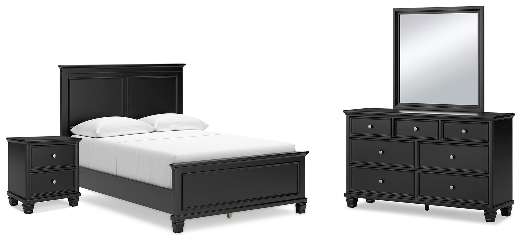 Lanolee Black Panel Bedroom Set view 2