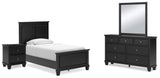 Lanolee Black Panel Bedroom Set view 3