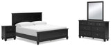 Lanolee Black Panel Bedroom Set view 4