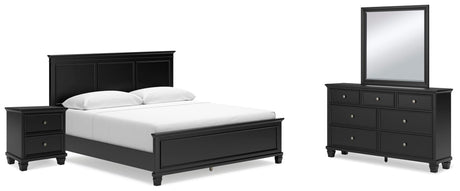 Lanolee Black Panel Bedroom Set view 4