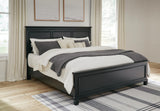 Lanolee Black Panel Bedroom Set King 3: Bed, Dresser, Mirror from Ella Furniture