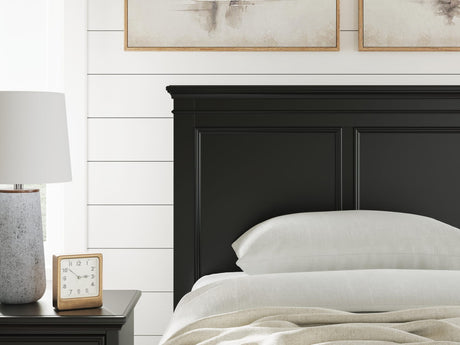 Lanolee Black Panel Storage Bedroom Set Twin 3: Bed, Dresser, Mirror from Ella Furniture
