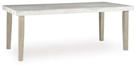 Larawyn Bisque Dining Table angled view