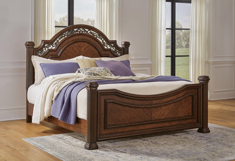 Lavinton Brown Poster Bedroom Set Queen 3: Bed, Dresser, Mirror from Ella Furniture
