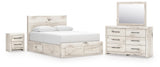 Lawroy Light Natural Panel Storage Bedroom Set 4 from Ella Furniture