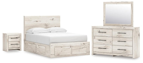 Lawroy Light Natural Panel Storage Bedroom Set 4 view 3