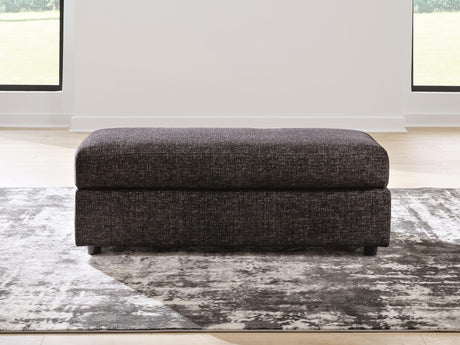 Lentiz Onyx Performance Fabric,Next-Gen Nuvella™,Chenille Oversized Accent Ottoman from Ella Furniture