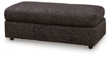 Lentiz Onyx Performance Fabric,Next-Gen Nuvella™,Chenille Oversized Accent Ottoman angled view
