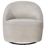 Leon Chenille Upholstered Swivel Accent Chair Beige view 3
