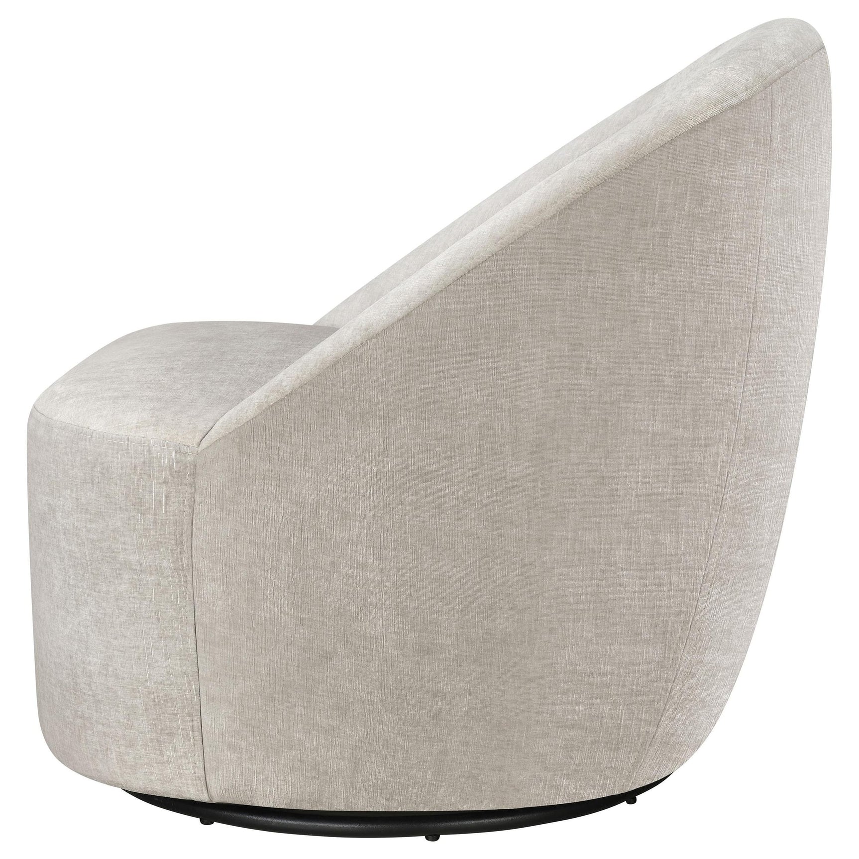 Leon Chenille Upholstered Swivel Accent Chair Beige view 5