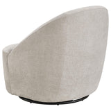 Leon Chenille Upholstered Swivel Accent Chair Beige view 6