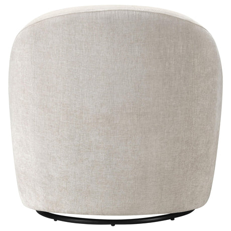 Leon Chenille Upholstered Swivel Accent Chair Beige view 7