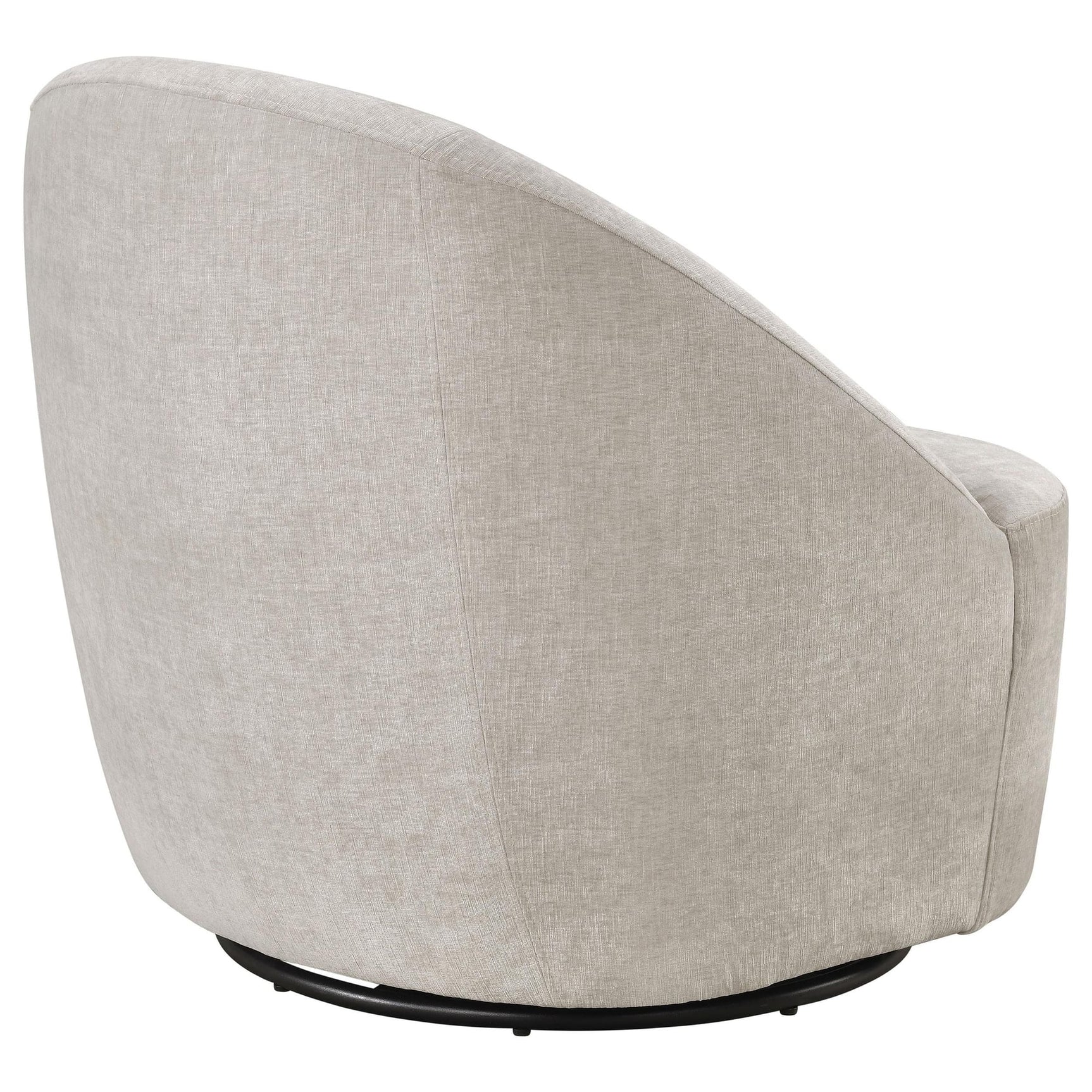 Leon Chenille Upholstered Swivel Accent Chair Beige view 8